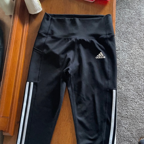 adidas Pants - Black Adidas running pants with pocket
